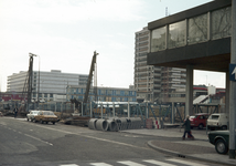 803720 Gezicht op het in aanbouw zijnde Godebaldkwartier van het kantoor- en winkelcentrum Hoog Catharijne, vanaf de ...